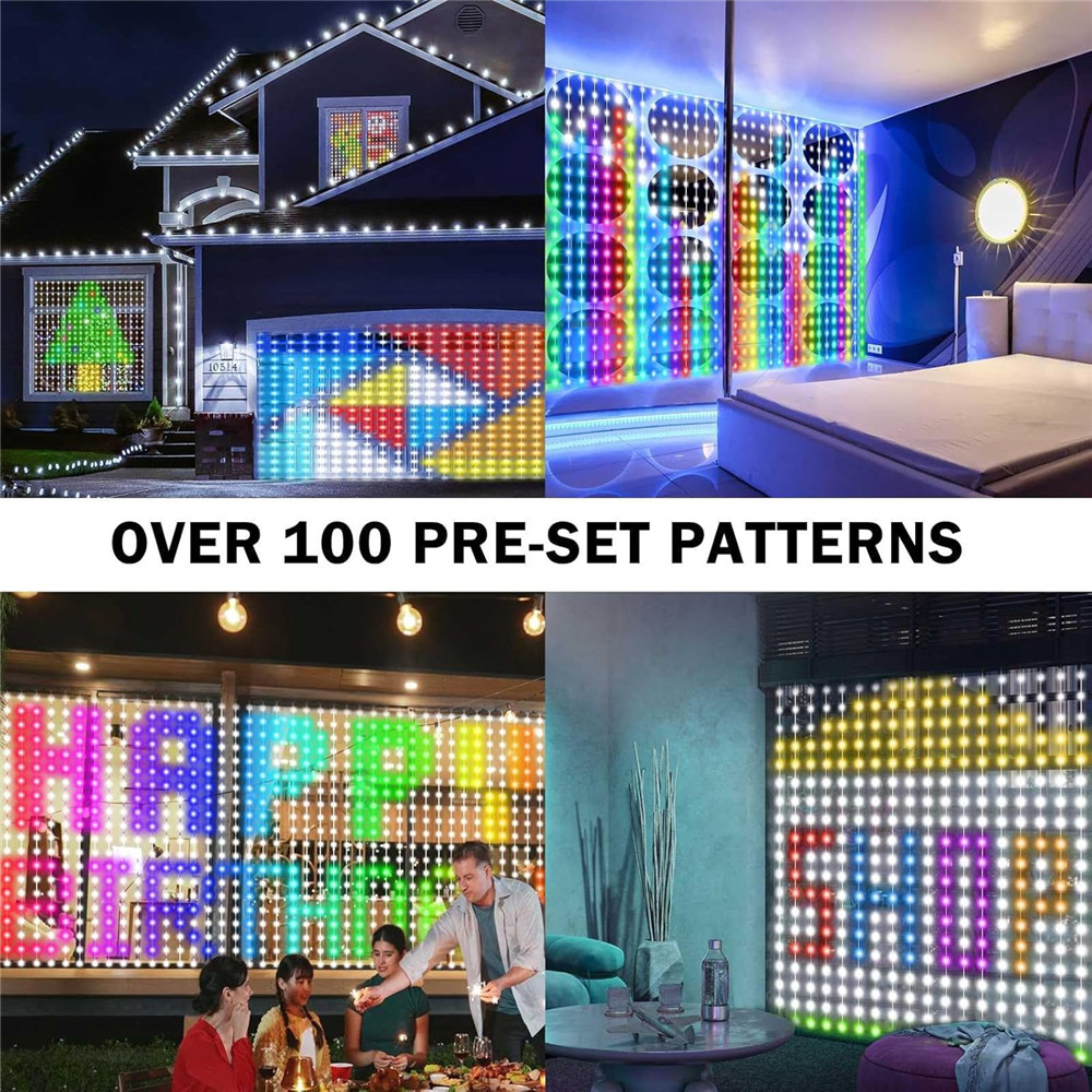 1/2PCS 400LED Curtain Lights L - Outdoor Lighting Remote Control avis et prix