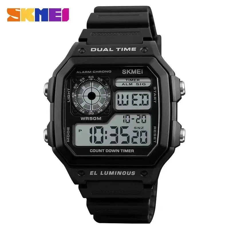 SKMEI 1299 Fashion Men PU Stra - Outdoor Lighting Zones avis et prix