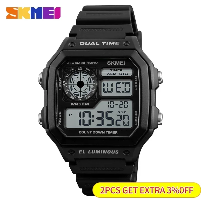 SKMEI 1299 Fashion Men PU Stra - Outdoor Lighting Zones avis et prix