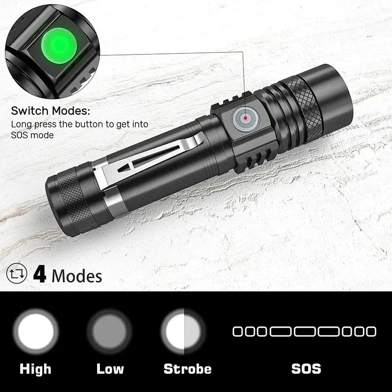 T6 LED Rechargeable Flashlight - Outdoor Lighting Setup avis et prix