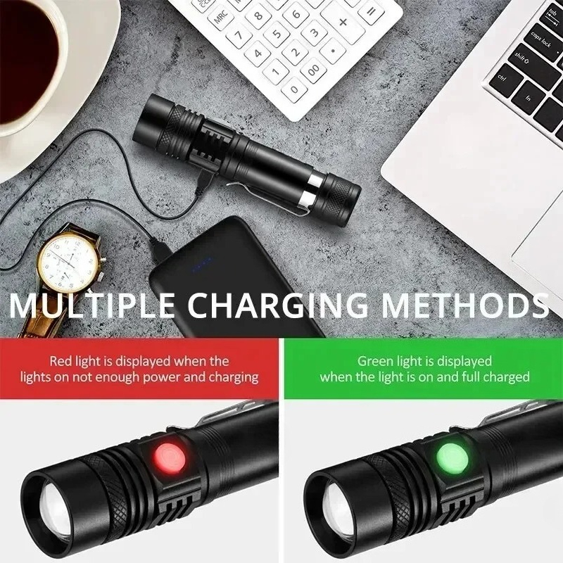 T6 LED Rechargeable Flashlight - Outdoor Lighting Setup avis et prix