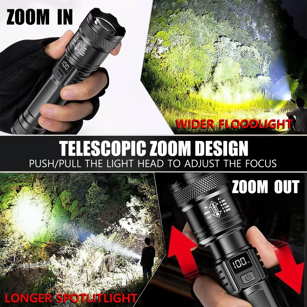 Rechargeable LED Flashlight Zo - Zinc Outdoor Lighting avis et prix