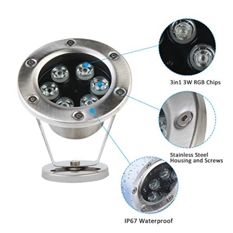 LED Pond Light 2 Pack for outd - Outdoor Lighting Remote Control avis et prix