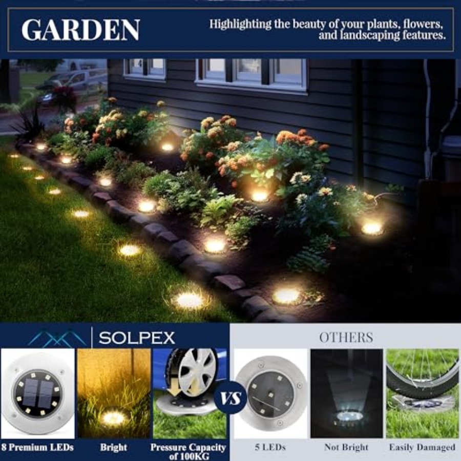 Solar Ground Lights Solar Ligh - Outdoor Lighting And Landscape avis et prix