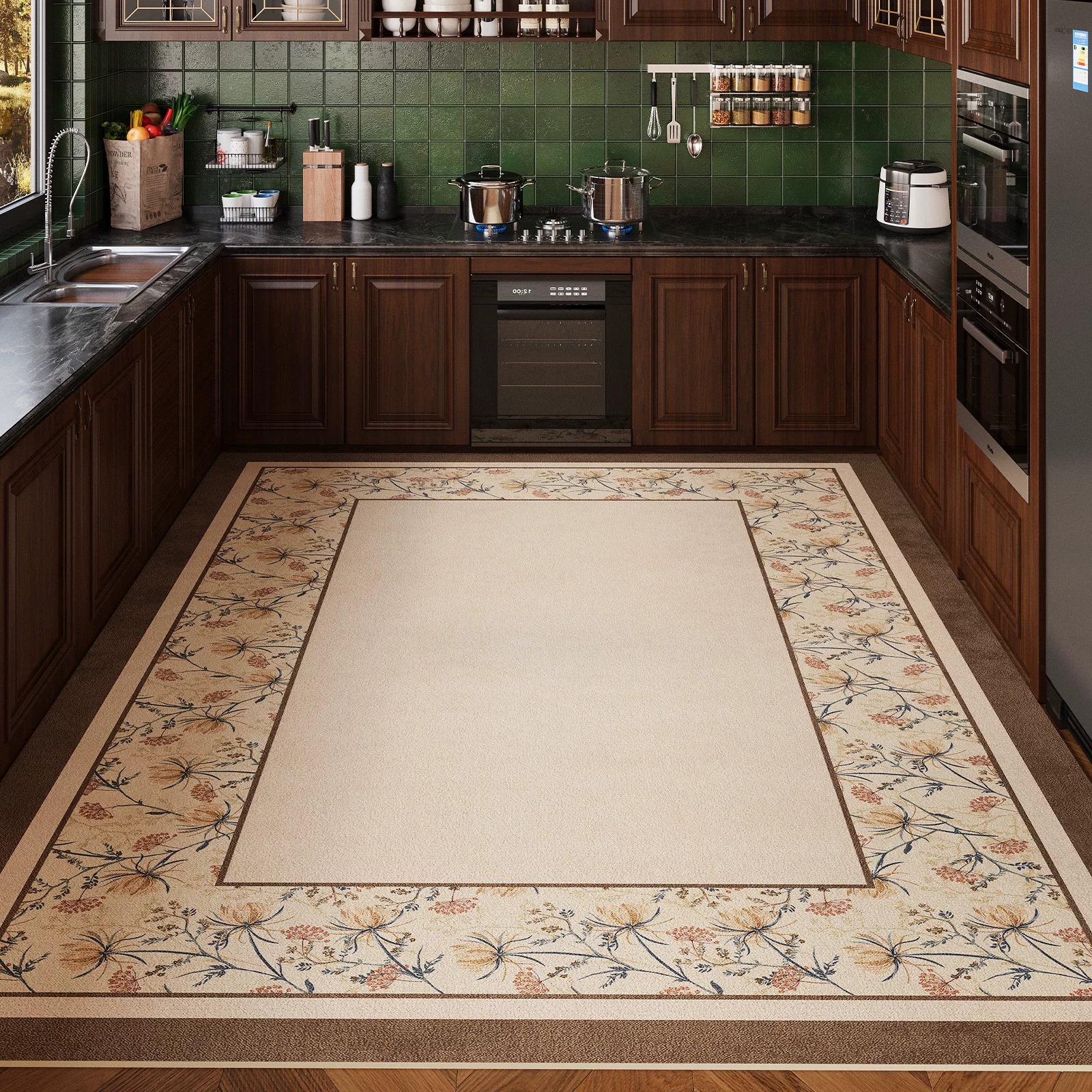 Floral Kitchen Mat Non-slip Ca - Outdoor Lighting Online avis et prix